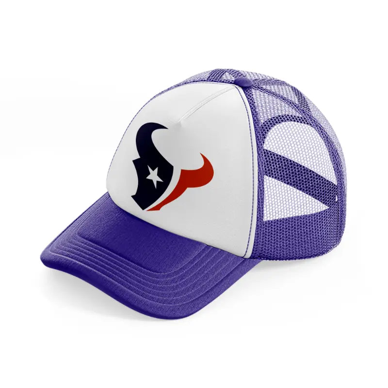 houston texans emblem purple trucker hat