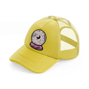 crystal magic ball gold trucker hat