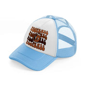 football football sky blue trucker hat