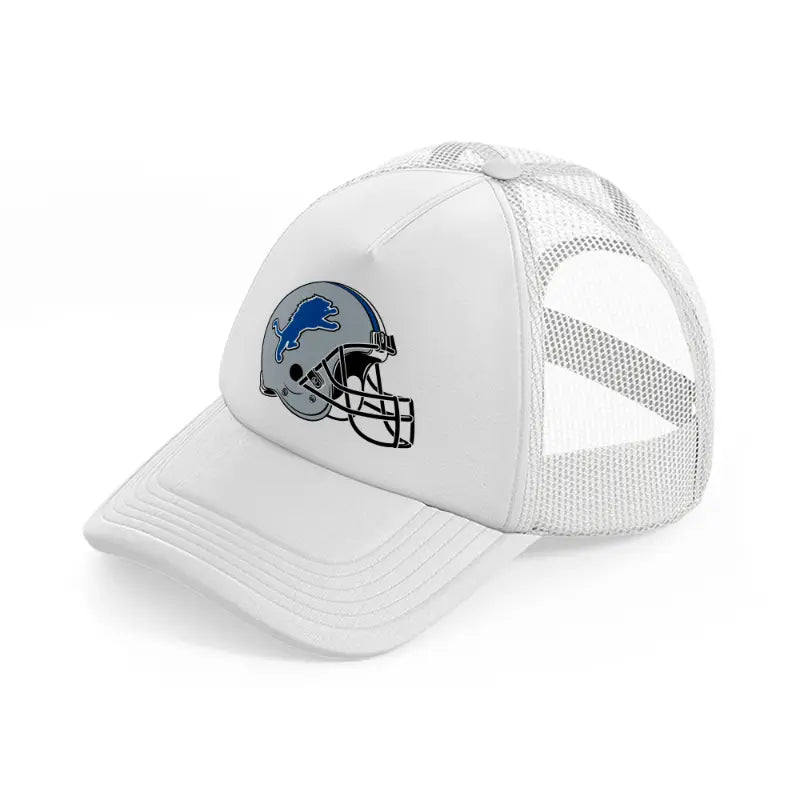 detroit lions helmet white trucker hat