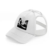 dog & hunter white trucker hat
