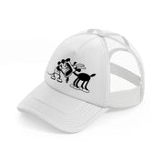 mickey deer white trucker hat