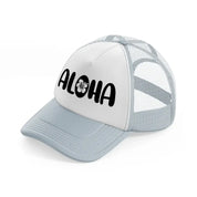 aloha grey trucker hat
