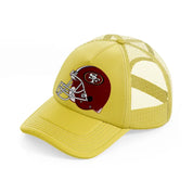 49ers red helmet gold trucker hat