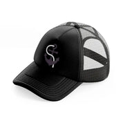 anchor black trucker hat