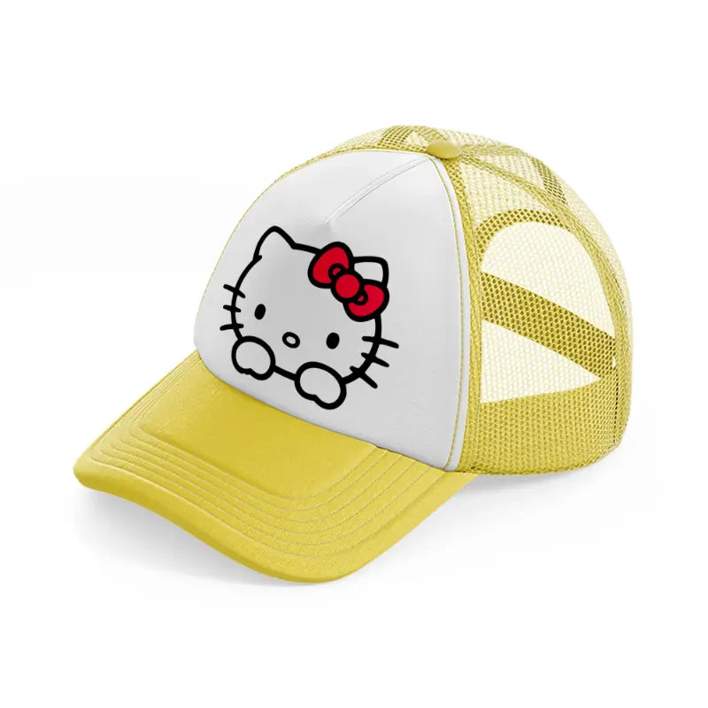 hello kitty basic yellow trucker hat