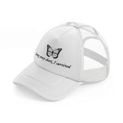 long story short, i survived white trucker hat