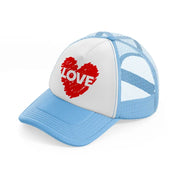 love sky blue trucker hat