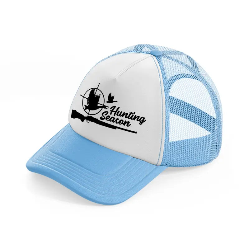 hunting season sky blue trucker hat