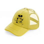 mickey book gold trucker hat