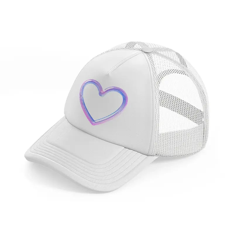 purple heart white trucker hat