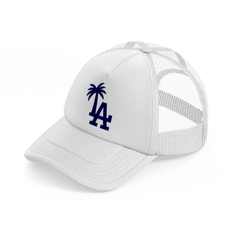 la palm tree white trucker hat