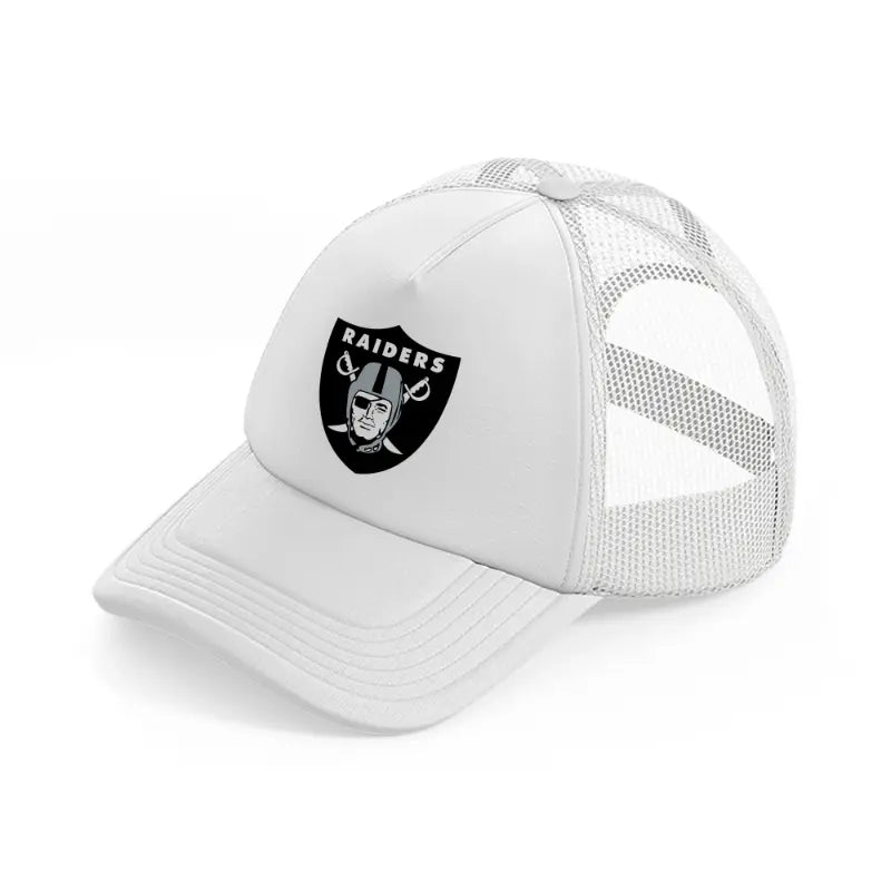 oakland raiders white trucker hat