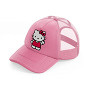 hello kitty say hi pink trucker hat