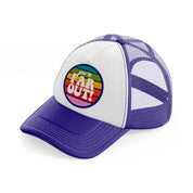 groovy love sentiments gs 05 purple trucker hat