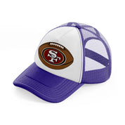 49ers american football ball-purple-trucker-hat