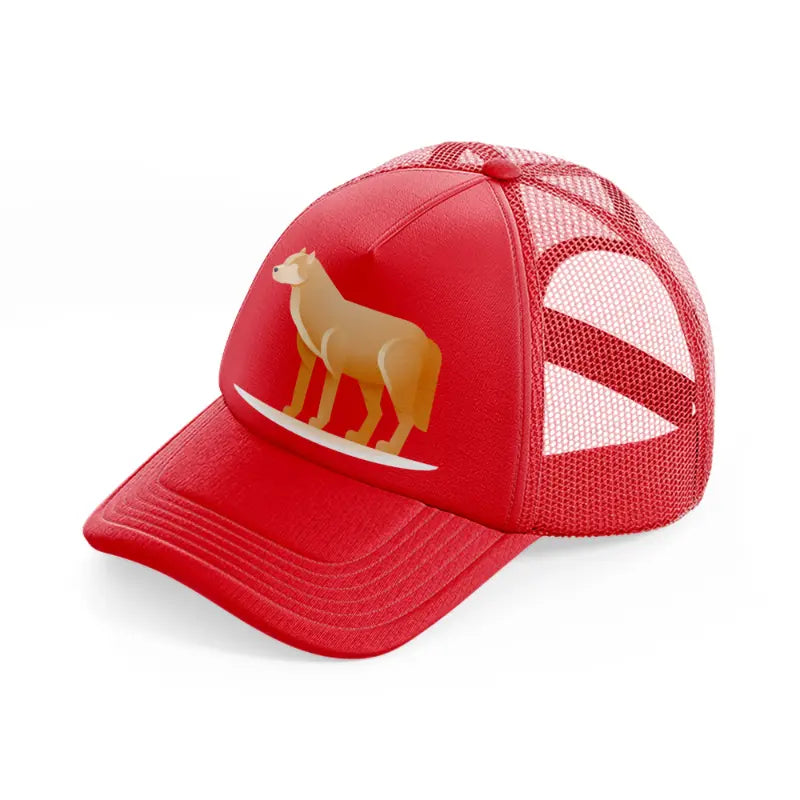028-wolf-red-trucker-hat