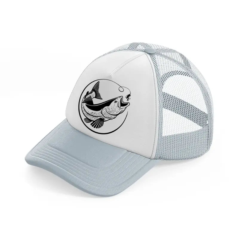 catching fish sign-grey-trucker-hat