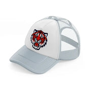 detroit tigers emblem-grey-trucker-hat