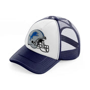detroit lions helmet-navy-blue-and-white-trucker-hat
