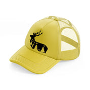 hunting symbol-gold-trucker-hat