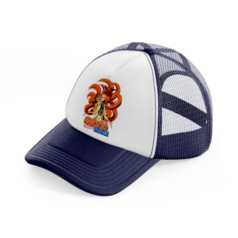 naruto navy blue and white trucker hat