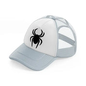 spider symbol grey trucker hat