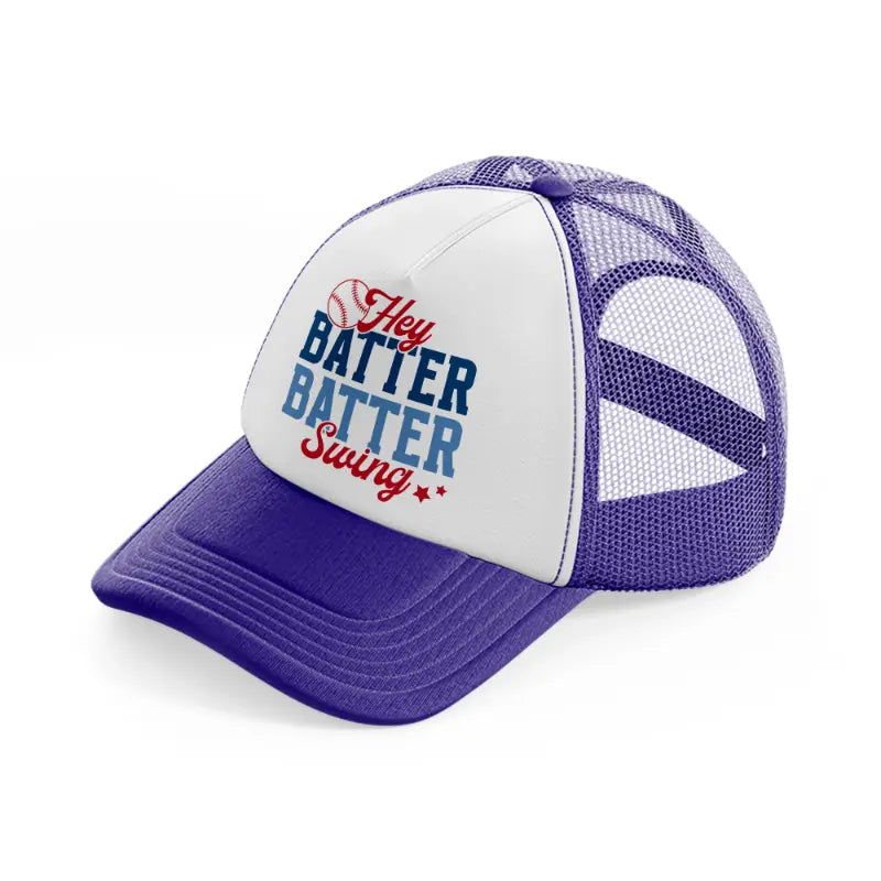 hey batter batter-purple-trucker-hat