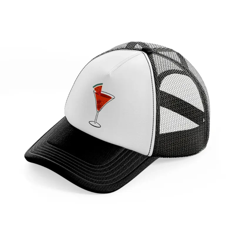 retro elements-47-black-and-white-trucker-hat