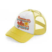 summer vibes retro-yellow-trucker-hat