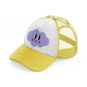 smiley cloud-yellow-trucker-hat