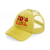 70's girl-gold-trucker-hat