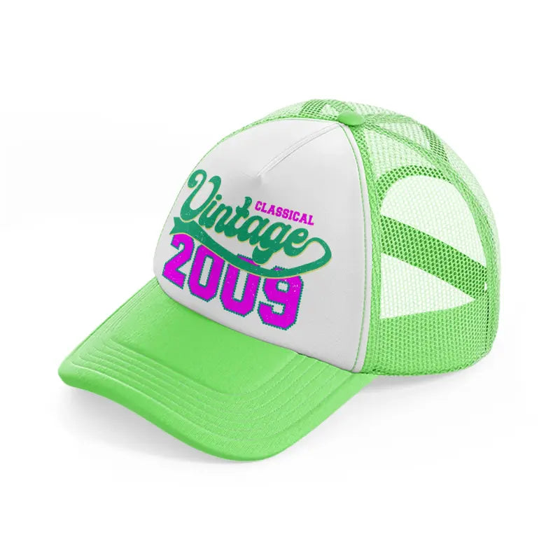 classical vintage 2009-lime-green-trucker-hat