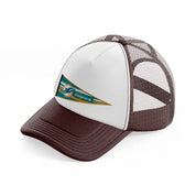 miami dolphins flag-brown-trucker-hat