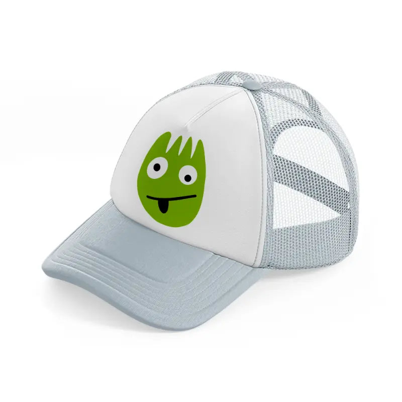 silly monster grey trucker hat