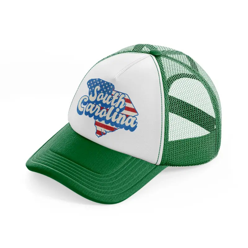 south carolina flag green and white trucker hat