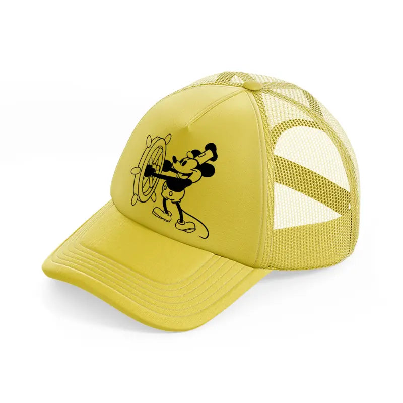 mickey sailing-gold-trucker-hat