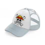 luffy logo-grey-trucker-hat