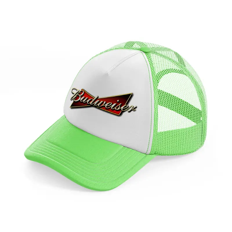 budweiser logo-lime-green-trucker-hat