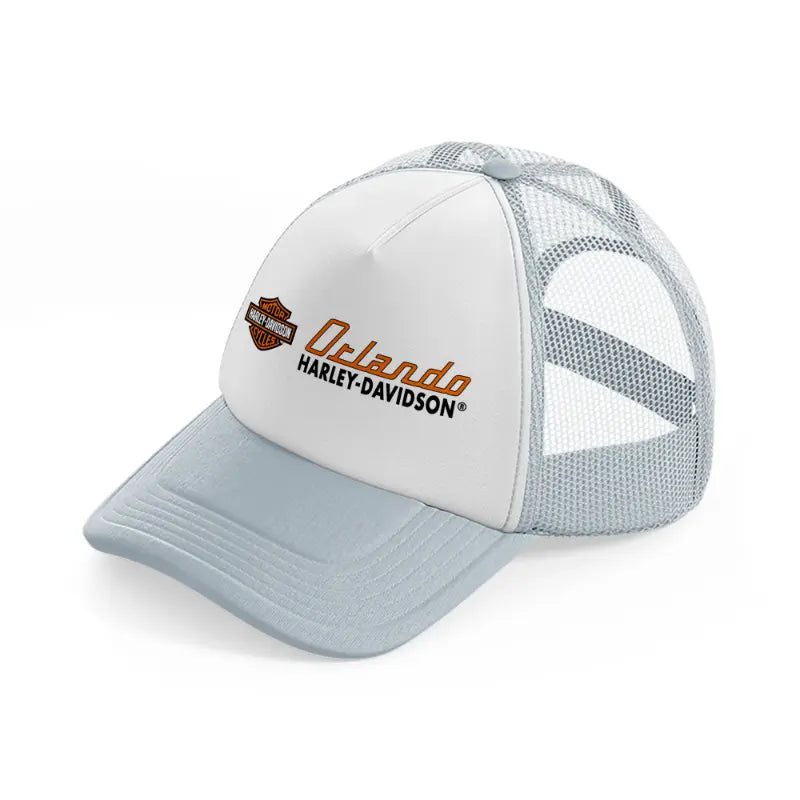 orlando harley-davidson-grey-trucker-hat