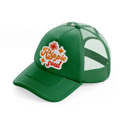 retro positive stickers (9) green trucker hat