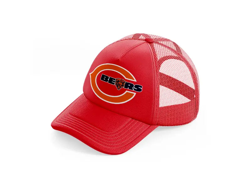 chicago bears logo-red-trucker-hat
