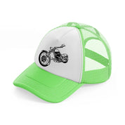 harley davidson bike vector-lime-green-trucker-hat