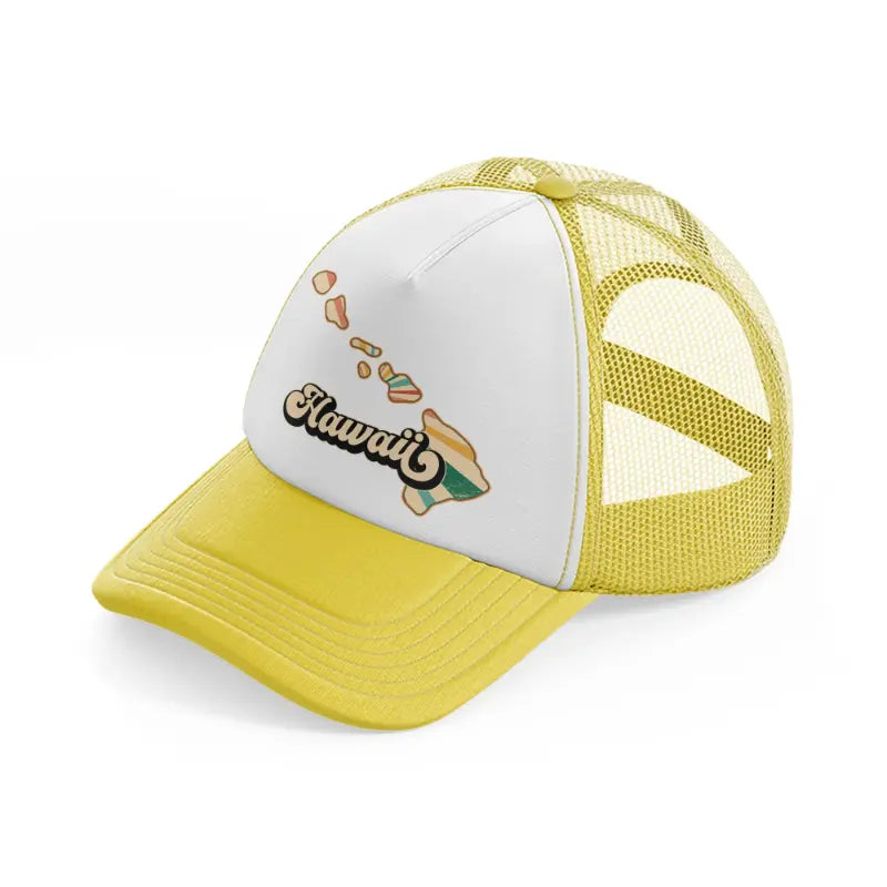 hawaii yellow trucker hat