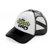 the sweet one-black-and-white-trucker-hat