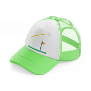 golf cartoon lime green trucker hat