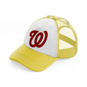 washington nationals emblem-yellow-trucker-hat