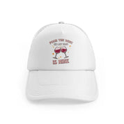 pour the wine white trucker hat