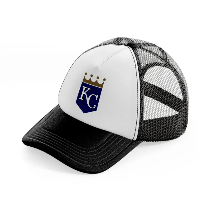 kansas city badge-black-and-white-trucker-hat