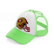 49ers helmet-lime-green-trucker-hat
